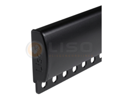 Liso® Luxe Liso® P100 ophangrail voor hulzengordijn – RAL 9011 Zwart
