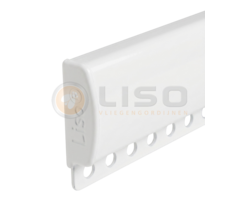 Liso® Luxe Liso® P100 ophangrail voor hulzengordijn – RAL 9016 Wit