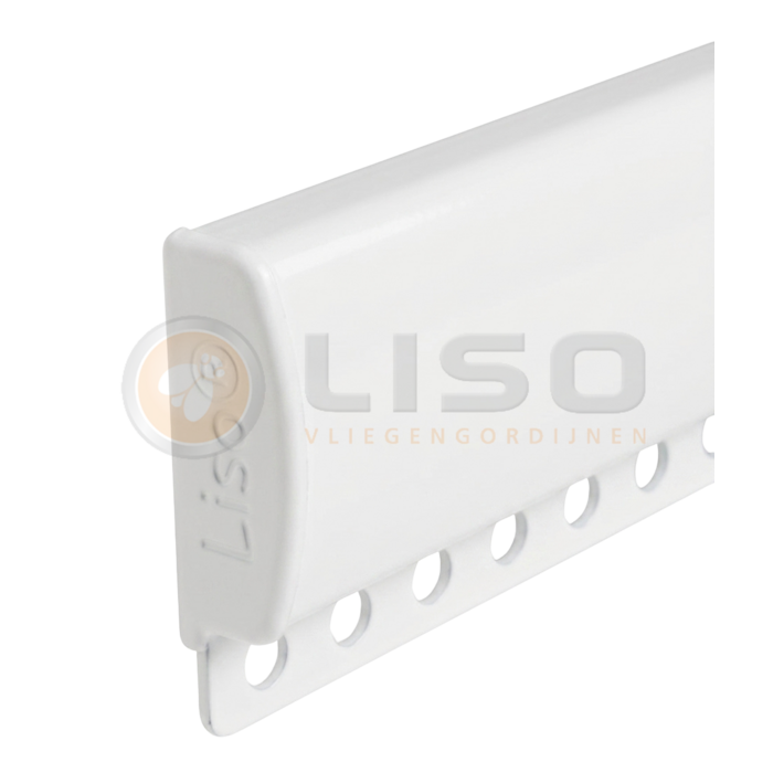 Liso® Originele Luxe Liso® P100 aluminium ophangrail voor hulzengordijnen – RAL 9016 Wit