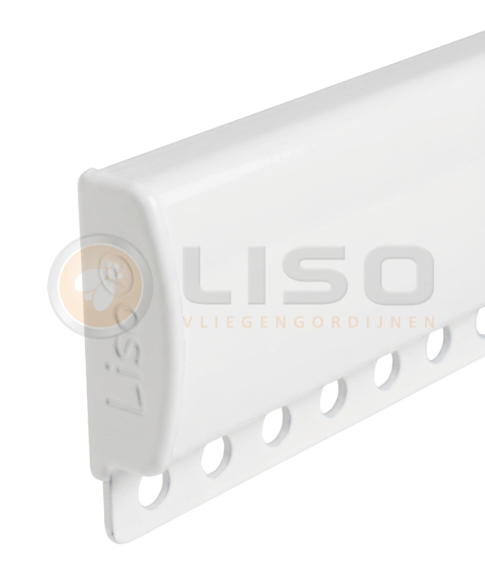 Liso® Originele Luxe Liso® P100 aluminium ophangrail voor hulzengordijnen – RAL 9016 Wit