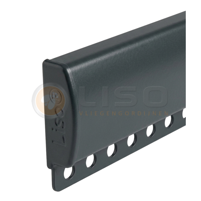 Liso® Originele Luxe Liso® P100 aluminium ophangrail voor hulzengordijnen – RAL 7016 Antracietgrijs