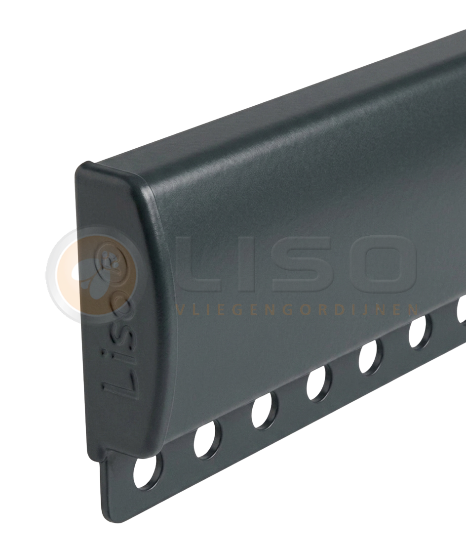 Liso® Originele Luxe Liso® P100 aluminium ophangrail voor hulzengordijnen – RAL 7016 Antracietgrijs