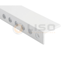 Liso® Smalle Liso® P100 ophangrail voor hulzengordijn – RAL 9016 Wit