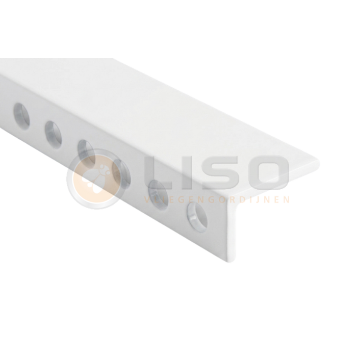 Liso® Originele smalle Liso® P100 aluminium ophangrail voor hulzengordijnen – RAL 9016 Wit