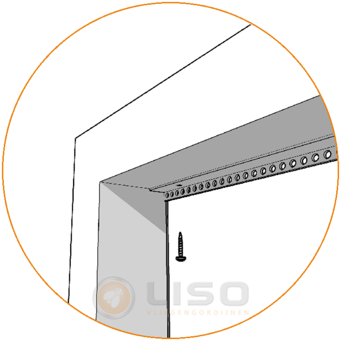 Liso® Originele smalle Liso® P100 aluminium ophangrail voor hulzengordijnen – RAL 7016 Antracietgrijs