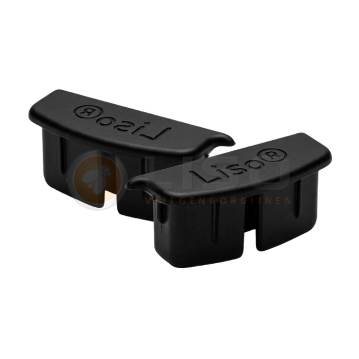 Liso® Originele Liso® eind- en afwerkdopjes in zwart voor Luxe P100 ophangrail (RAL 9011 Zwart)