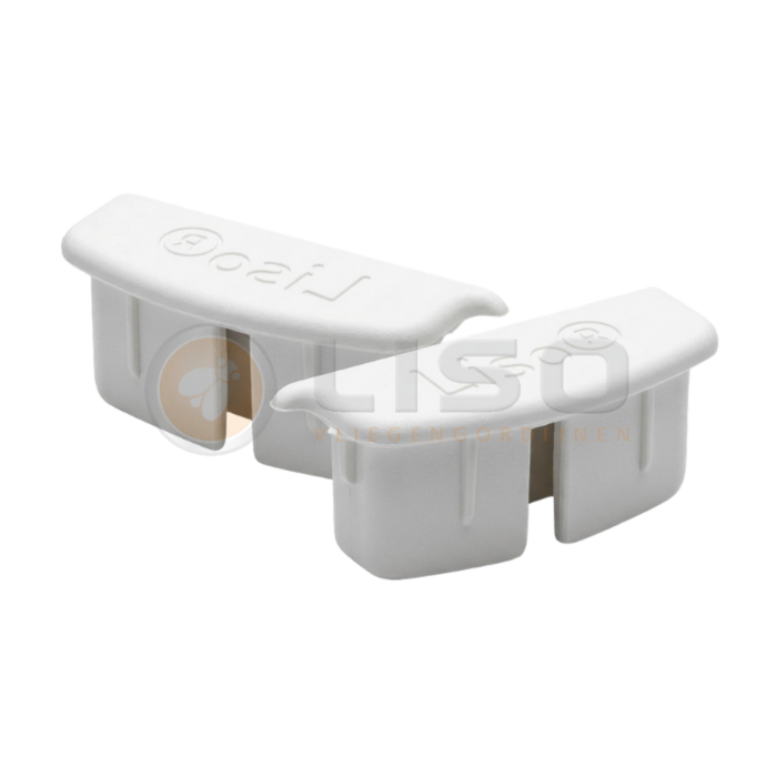 Liso® Originele Liso® eind- en afwerkdopjes in wit voor Luxe P100 ophangrail (RAL 9016 Wit)