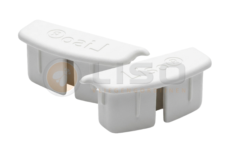 Liso® Originele Liso® eind- en afwerkdopjes in wit voor Luxe P100 ophangrail (RAL 9016 Wit)