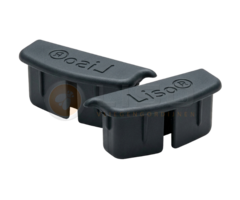 Liso® Eind- en afwerkdopjes (antraciet) voor Luxe Liso® ophangrail – set van 2
