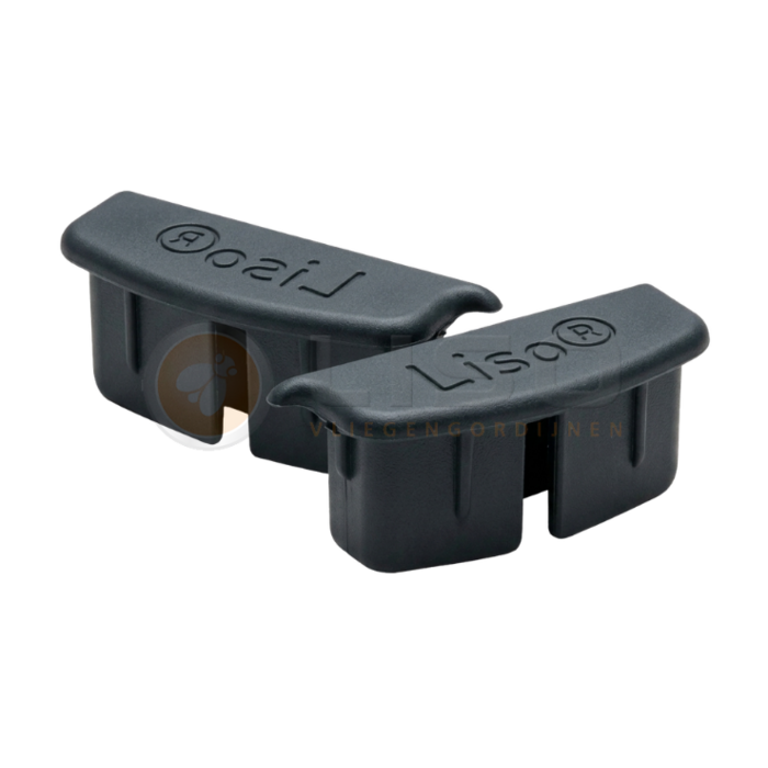 Liso® Originele Liso® eind- en afwerkdopjes in antraciet voor Luxe P100 ophangrail (RAL 7016 Antracietgrijs)