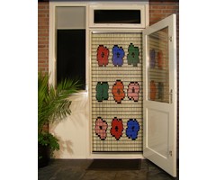 Liso ® 085 Vliegengordijn met 9 Bloemetjes - Doe-het-zelf pakket | Prijs / m²