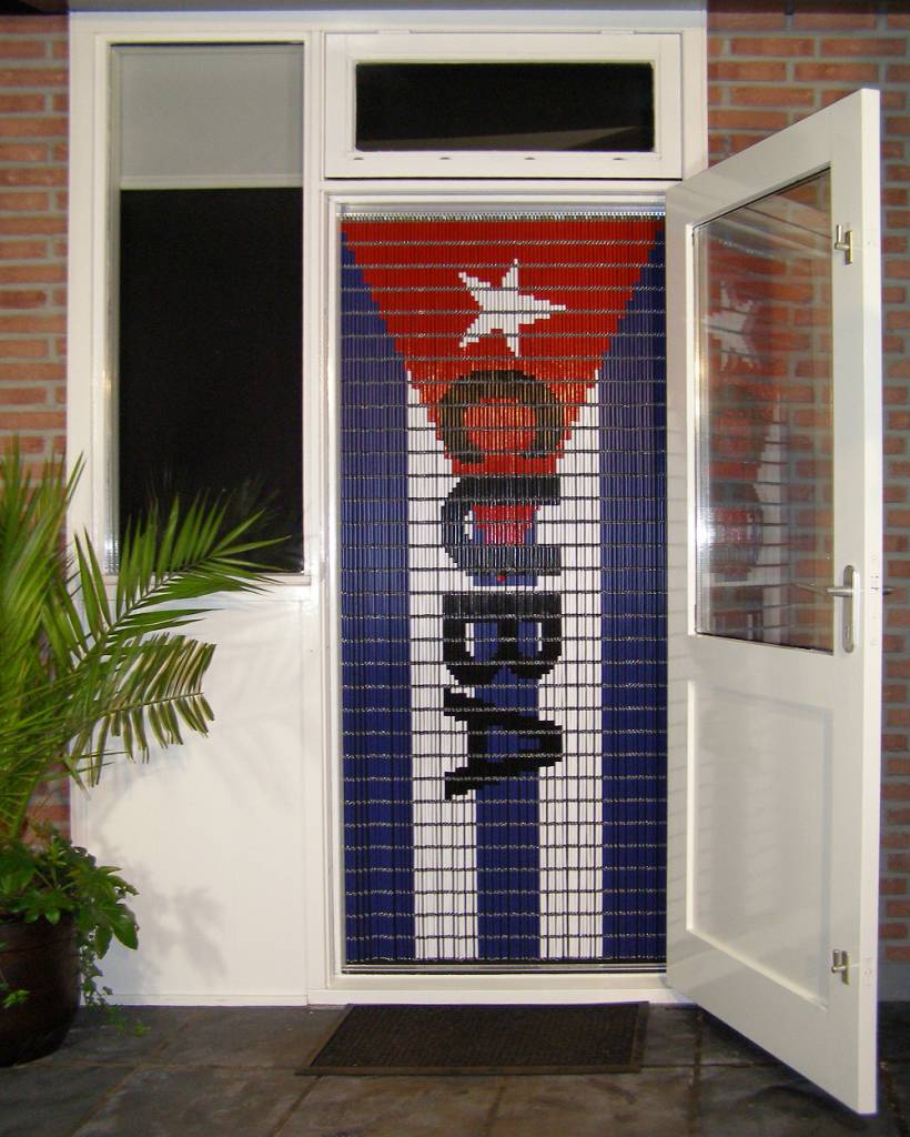 Fliegenvorhang kubanischer Flagge als DIY-Paket Liso® Fliegenvorhänge