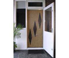 Miami ® Vliegengordijn Miami Woodlook - 3 Ruiten ✔ Doe-het-zelf pakket - Prijs per m²