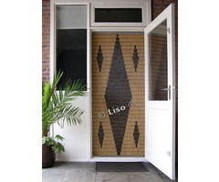 Miami ® Vliegengordijn Miami Woodlook - 5 Ruiten ✔ Doe-het-zelf pakket - Prijs per m²