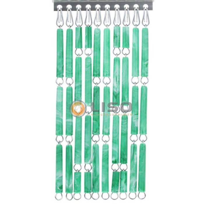 Liso ® Vliegengordijn Liso ® Hulzengordijn LISO 0017 Groen gevlamd | Doe-het-zelf pakket