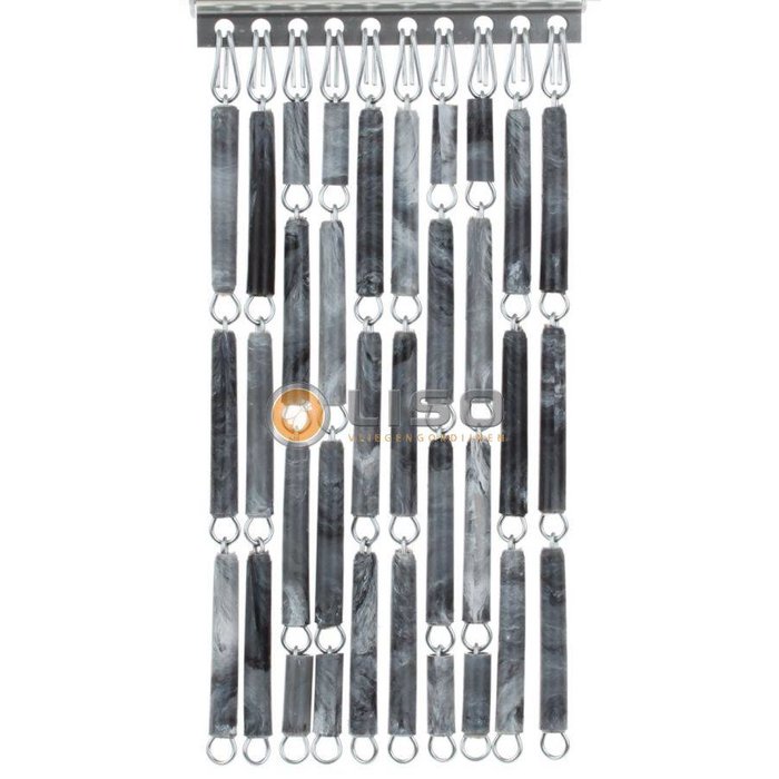 Liso ® Vliegengordijn Liso ® Hulzengordijn LISO 0019 Grijs gevlamd | Doe-het-zelf pakket