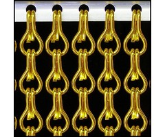 Liso® Aluminium kettinggordijn Aluminium Kettinggordijn Geel / Goud Liso® | Op maat gemaakt