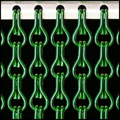 Liso® Aluminium kettinggordijn Aluminium Kettinggordijn Donkergroen – Liso® Vliegengordijn | Op maat gemaakt
