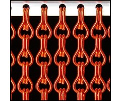 Liso® Aluminium kettinggordijn Kettinggordijn Rood Liso® Aluminium Vliegengordijn | Op maat gemaakt