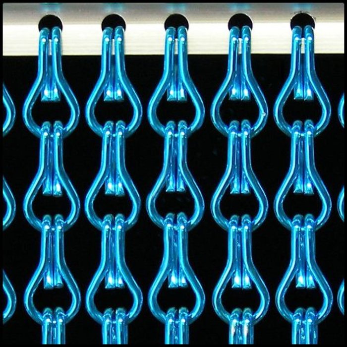 Liso® Aluminium kettinggordijn Aluminium Kettinggordijn Lichtblauw – Liso® Vliegengordijn | Op maat gemaakt