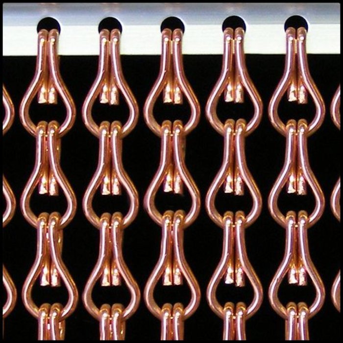 Liso® Aluminium kettinggordijn Kettinggordijn Roze/koper Liso® Aluminium Vliegengordijn | Op maat gemaakt