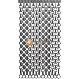 Kettinggordijn Liso ® Extra enger Kettenvorhang Anthrazit / Grau: Sonderanfertigung | Preis / m²