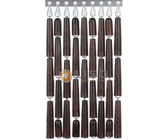 Miami ® Vliegengordijn Miami Woodlook - Donker  ✔ Doe-het-zelf pakket  - Prijs per m²