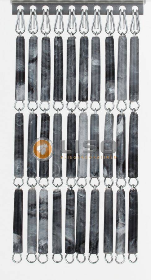 Liso ® Vliegengordijn Liso ® Hulzengordijn LISO 0019 Grijs gevlamd | Doe-het-zelf pakket