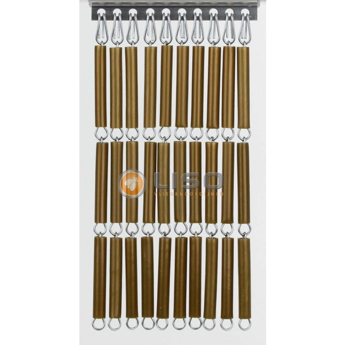 Liso ® Vliegengordijn Liso ® Hulzengordijn LISO 0025 Goud/Brons | Doe-het-zelf pakket