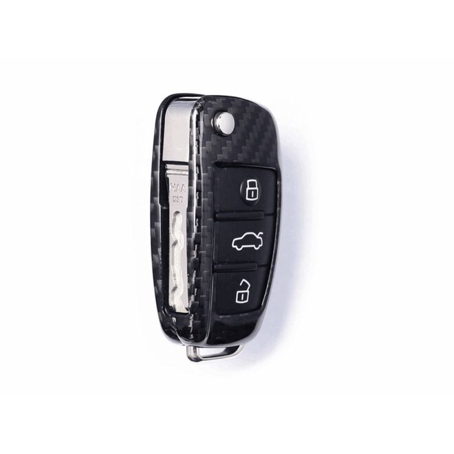 Etui clé flip AUDI Carbone