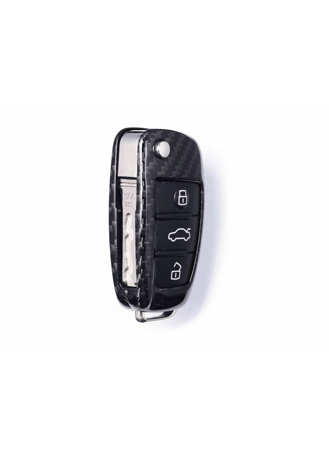 Carbon AUDI case flip key