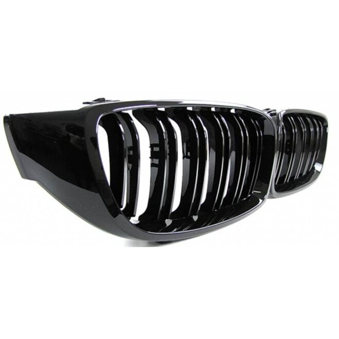 BMW F32 F33 F36 High-gloss black double-bar M look grill kidney grille