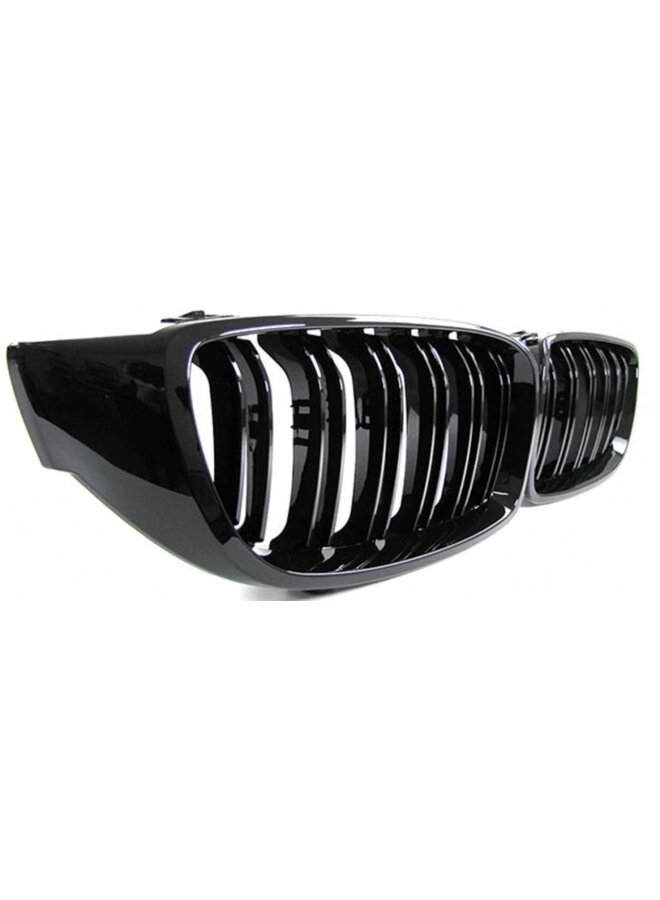 BMW F32 F33 F36 High-gloss black double-bar M look grill kidney grille