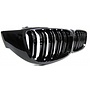High-gloss black double-bar M look grill kidneys