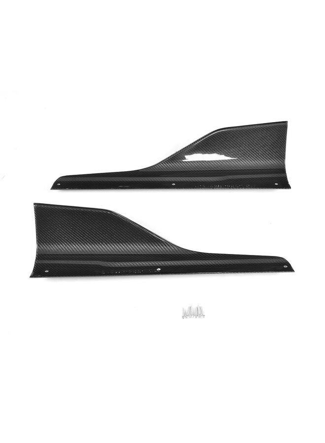 Carbon M performance style side skirt extension F87 M2