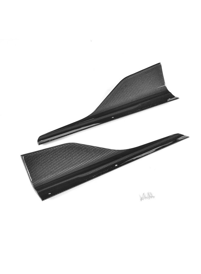 Carbon M performance style side skirt extension F87 M2