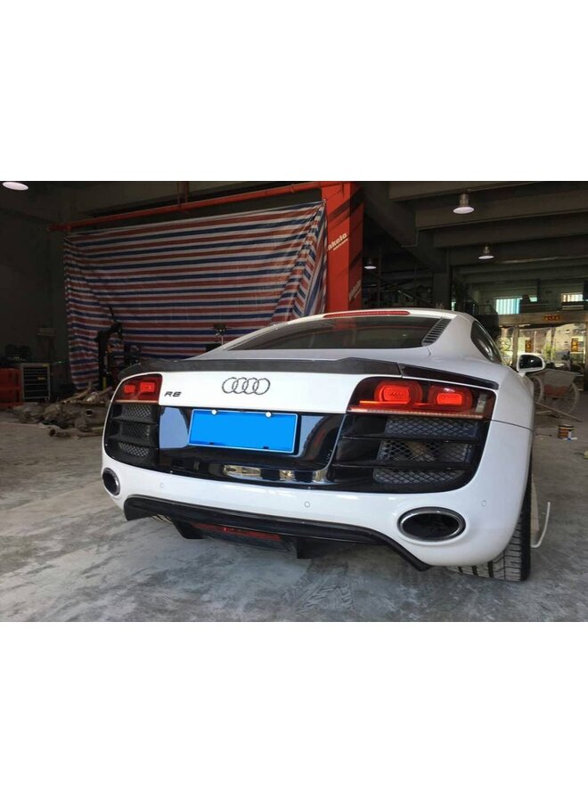 Spoiler estilo V em carbono Audi R8 V8 V10