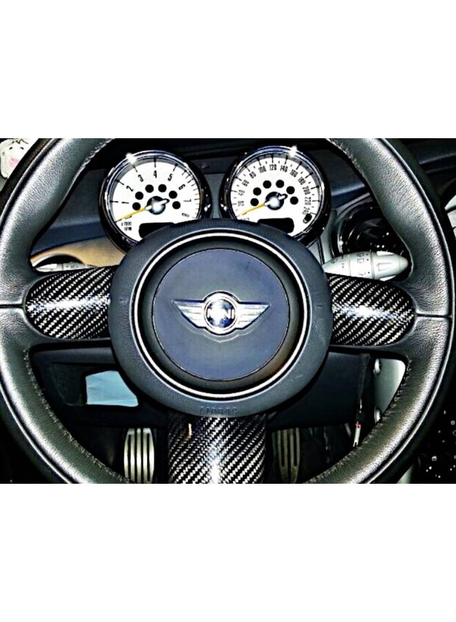 Carbon steering wheel trim Mini Cooper R53