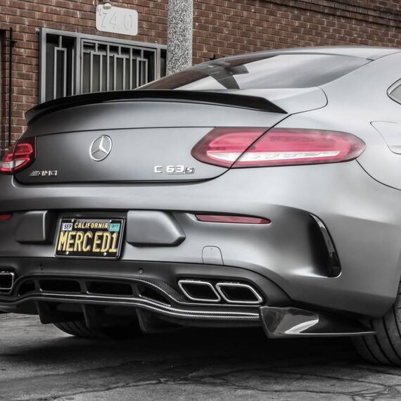 Répartiteur (splitter) Lèvre Pare-chocs Avant Fibre De Carbone Réel Pour Mercedes C63 AMG W205