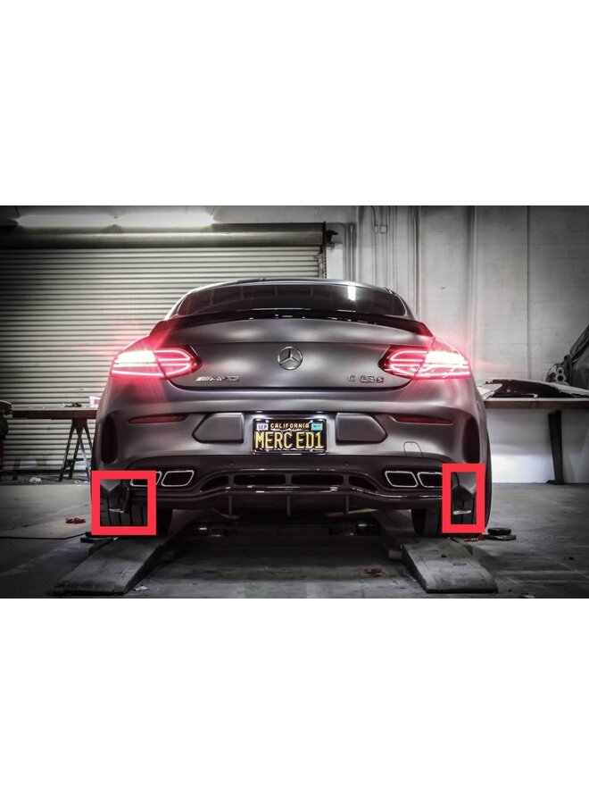 PSM Extensiones de parachoques trasero C63 (S) Coupé