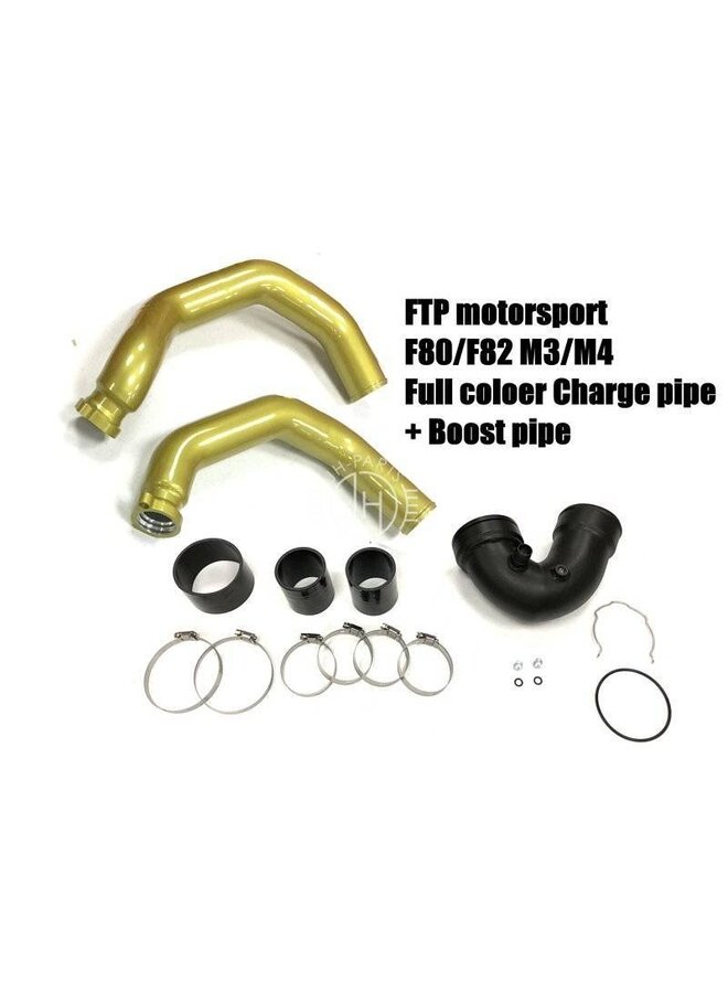 Tubo de carga amarelo S55 + tubo de reforço BMW M3 M4