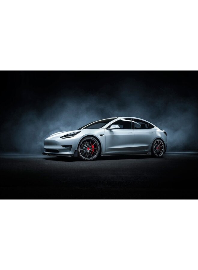 Carbon front lip splitter Tesla Model 3