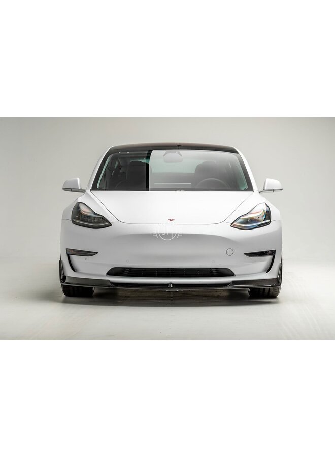 Carbon front lip splitter Tesla Model 3