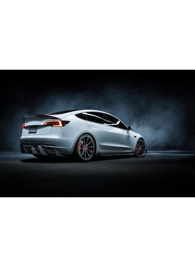 Carbon trunk spoiler lip Tesla Model 3