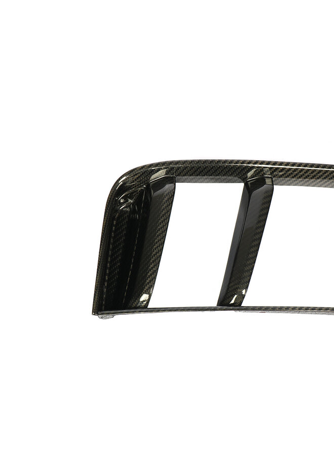 Cubierta de carbono para ventilación de aire de carbono.