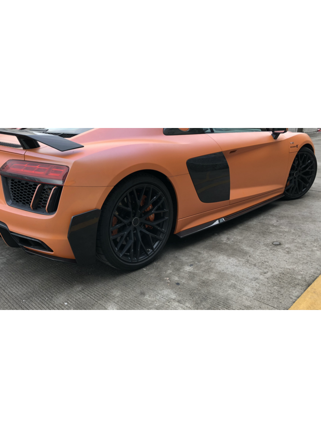 Carbon side skirts extensions Audi R8 V10(Plus)