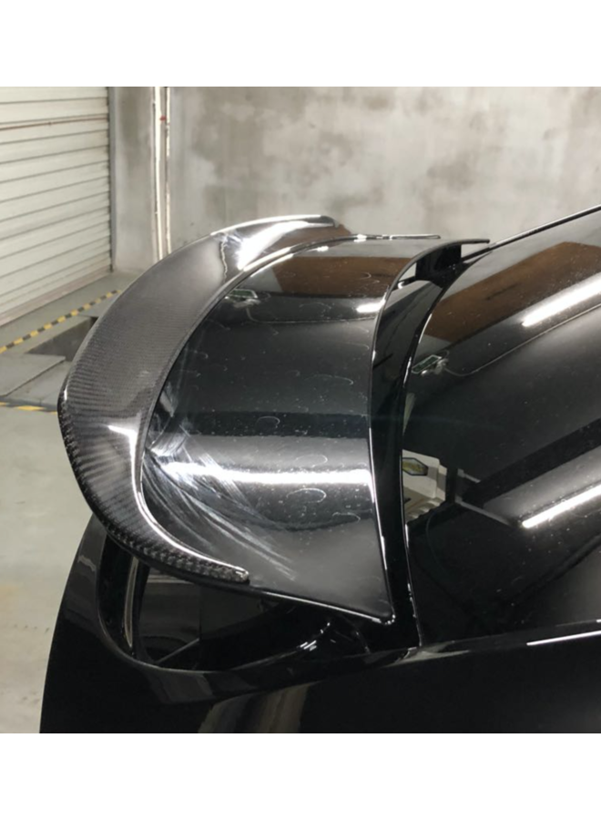 Carbon trunk spoiler lip Tesla Model X