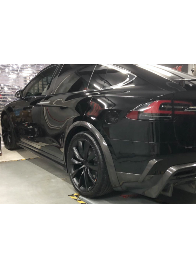 Carbon wheel arch edges Tesla Model X