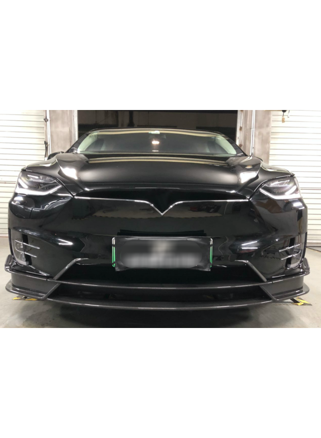Divisor de labio delantero de carbono Tesla Model X