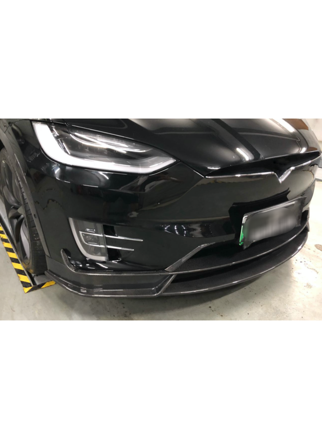 Divisor de lábios dianteiro em carbono Tesla Model X